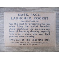 MASK FACE LAUNCHER ROCKET US WW2