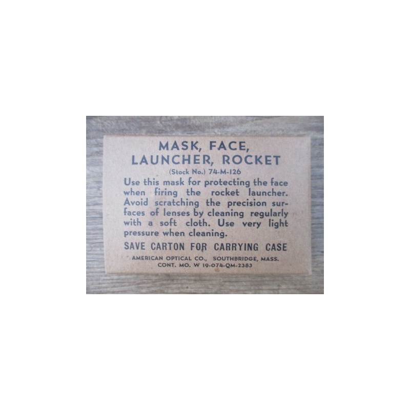 MASK FACE LAUNCHER ROCKET US WW2