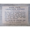 MASK FACE LAUNCHER ROCKET US WW2