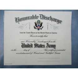 CERTIFICAT HONORABLE DISCHARGE (1950)