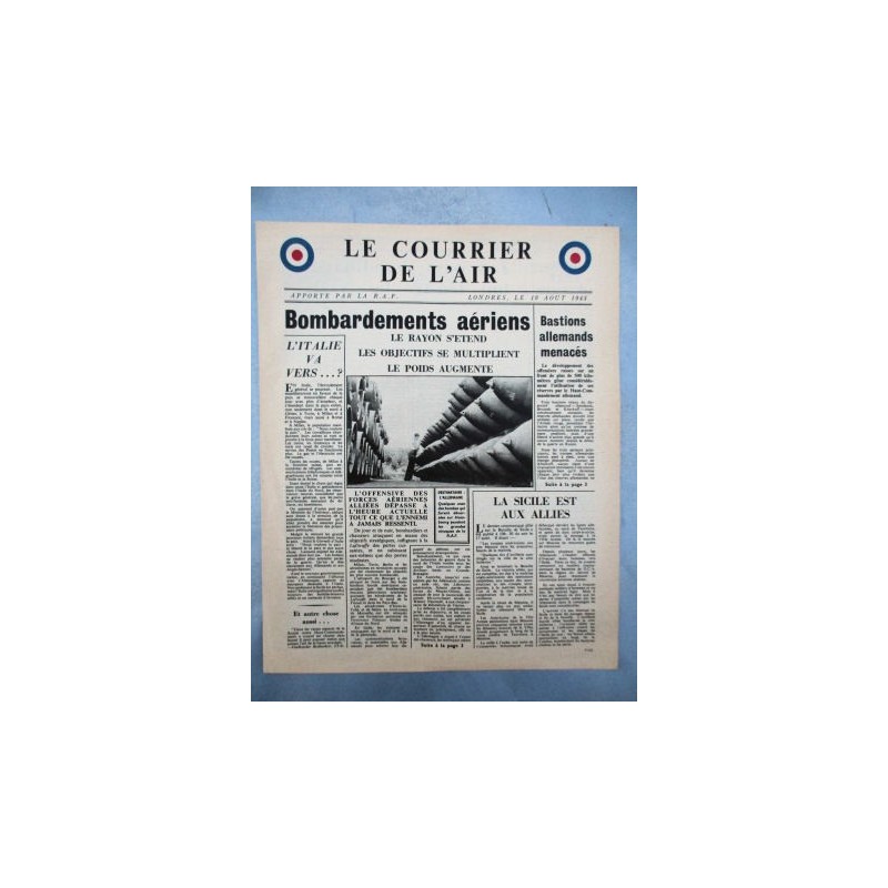 TRACT LE COURRIER DE L'AIR 19 AOUT 1943