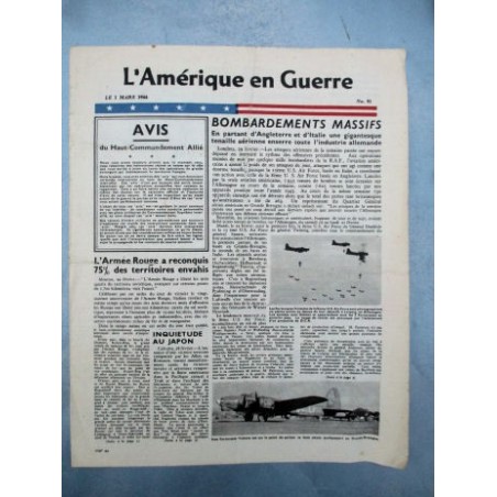 TRACT L'AMERIQUE EN GUERRE  1 MARS 1944 N°91