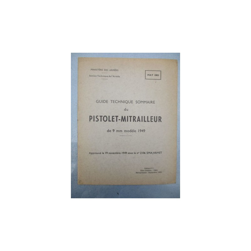 GUIDE TECHNIQUE PM MAT49 SEPT.1965
