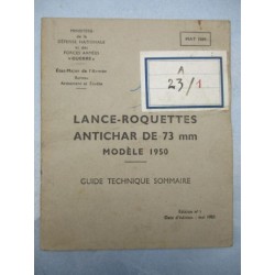 GUIDE TECHNIQUE LANCE ROQUETTES ANTICHAR DE 73mm
