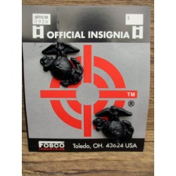 PAIRE INSIGNE DE COL USMC NOIR