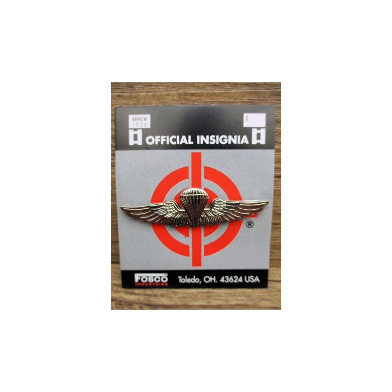 BADGE PARA. USMC ARGENT