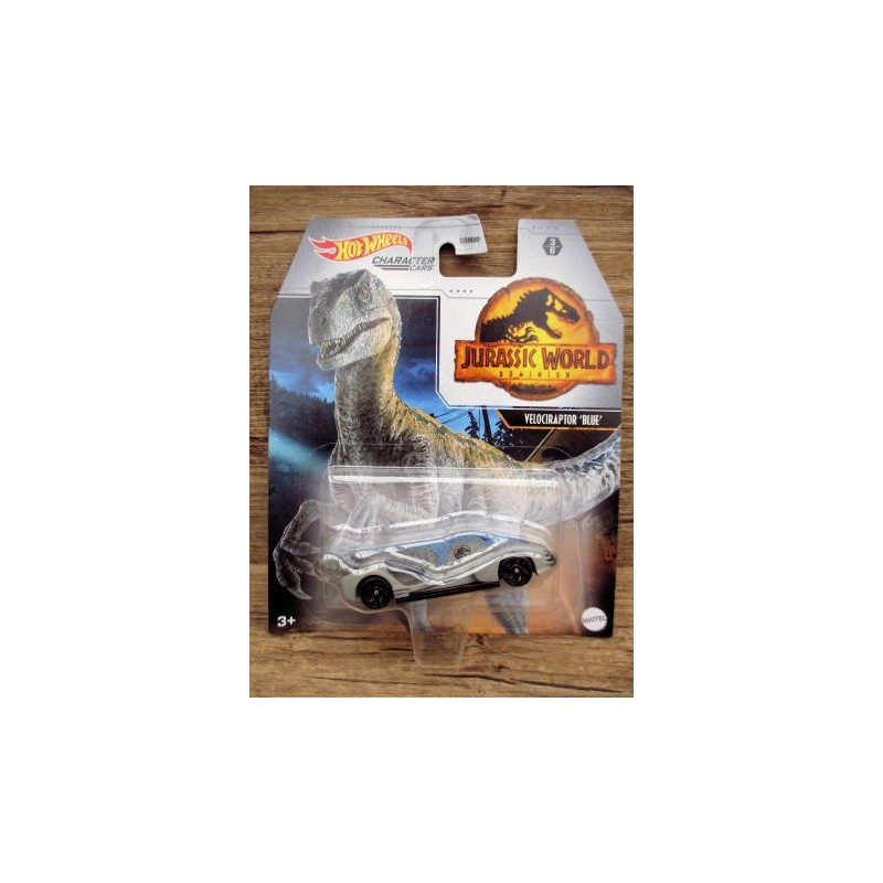 H.W. JURASSIC WORLD VELOCIRAPTOR BLUE 3/6